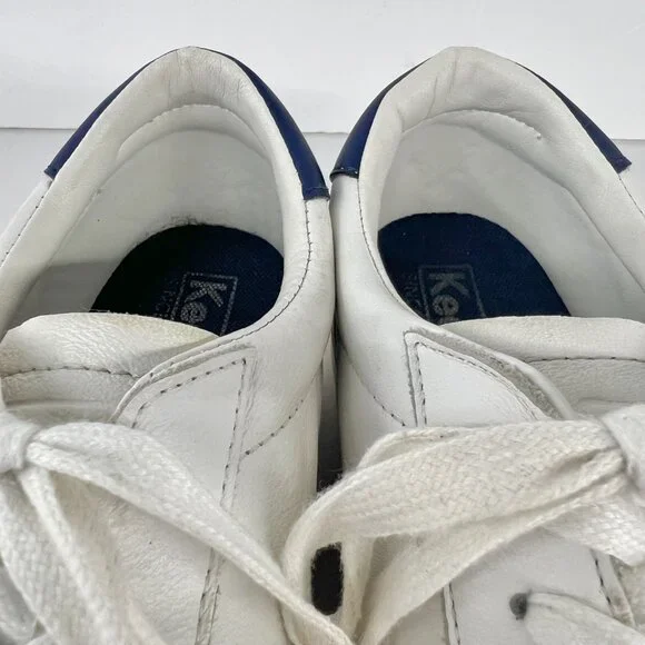 Sz 9 Women- Keds Ace Leather White / Blue, Dream Foam Padding‎ Sneakers - Picture 6 of 15